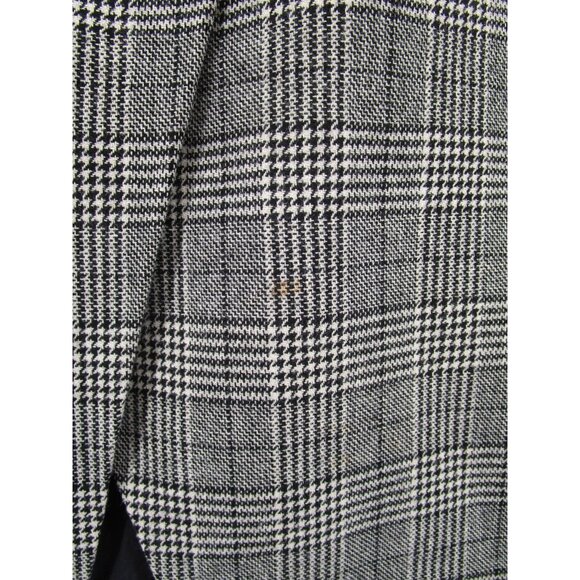 J Crew Skirt 10P Petites Gray Wool Blend Wrap Career Plaid Zip Up * - Picture 2 of 8